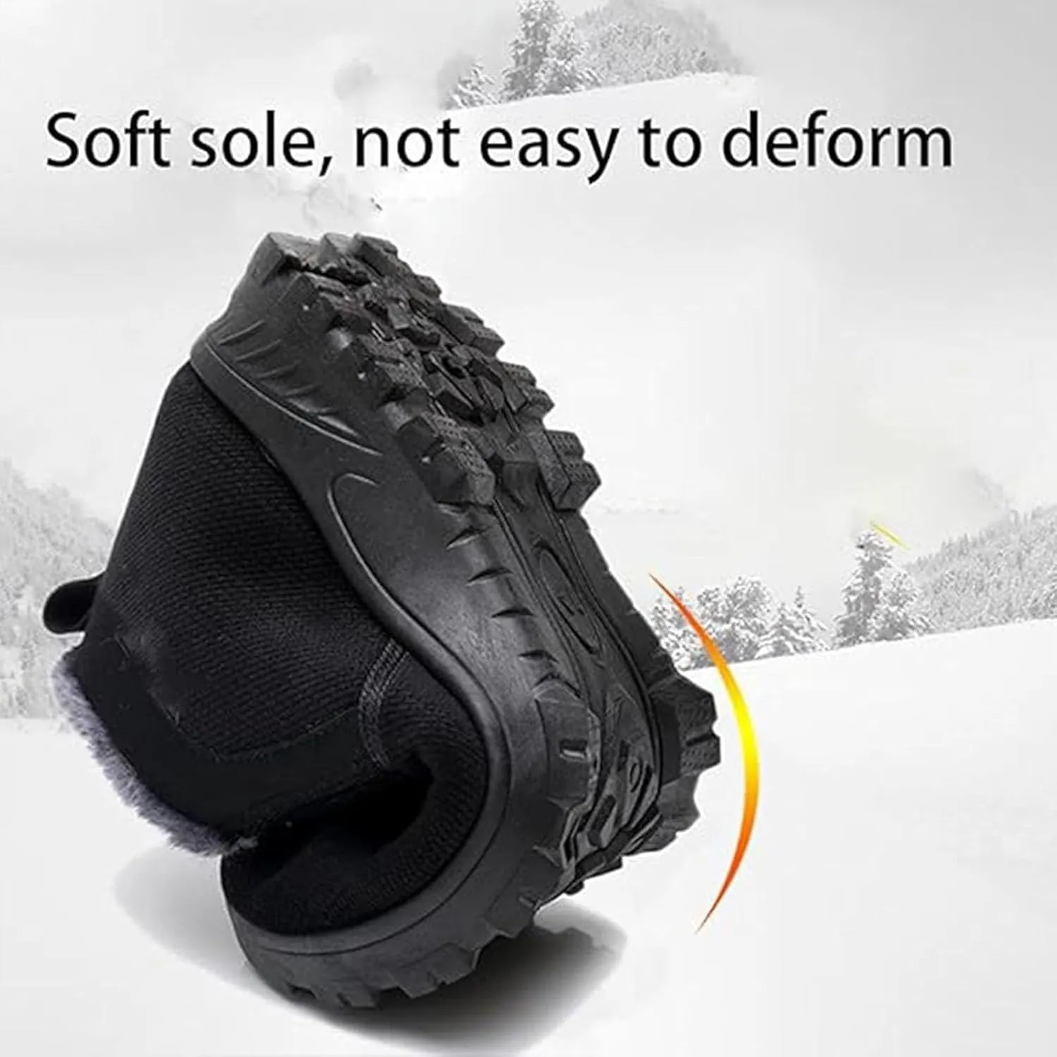 Decalori Shoes,Men's 2025 Winter New Waterproof and Non-Slip Slip-On Warm Cotton Shoes Correction Ankle Support Wide Toe Arch Support Sports Shoes