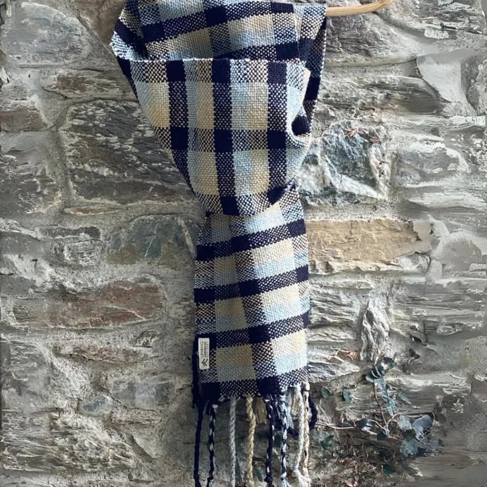 Woollen Muffler | Big Check | Loom Knitted | One Size | Unisex | Multi Colour